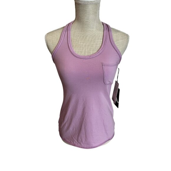 Nancy Rose Performance Lilac Racerback Tank Top Size 4 Pima Cotton Blend  Lycra - Picture 1 of 9